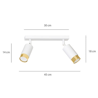 Emibig Hiro 2 White/Gold Chandelier