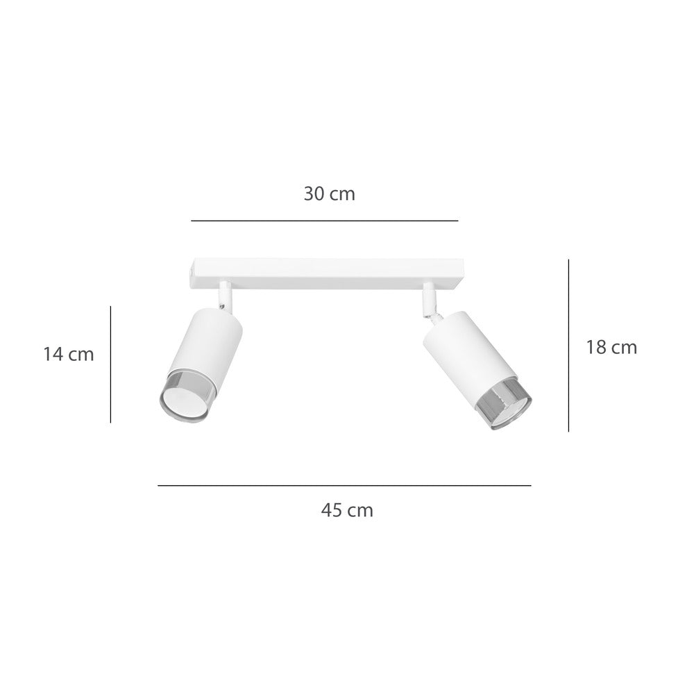 Emibig Hiro 2 White/Chrome Chandelier