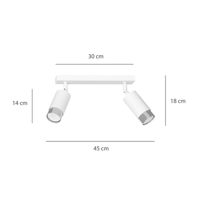 Emibig Hiro 2 White/Chrome Chandelier