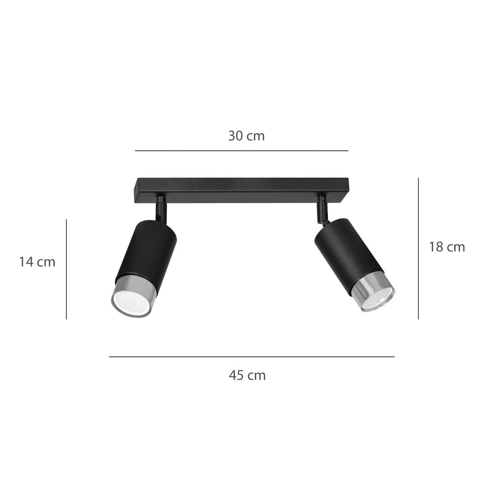 Emibig Hiro 2 Black/Chrome Chandelier