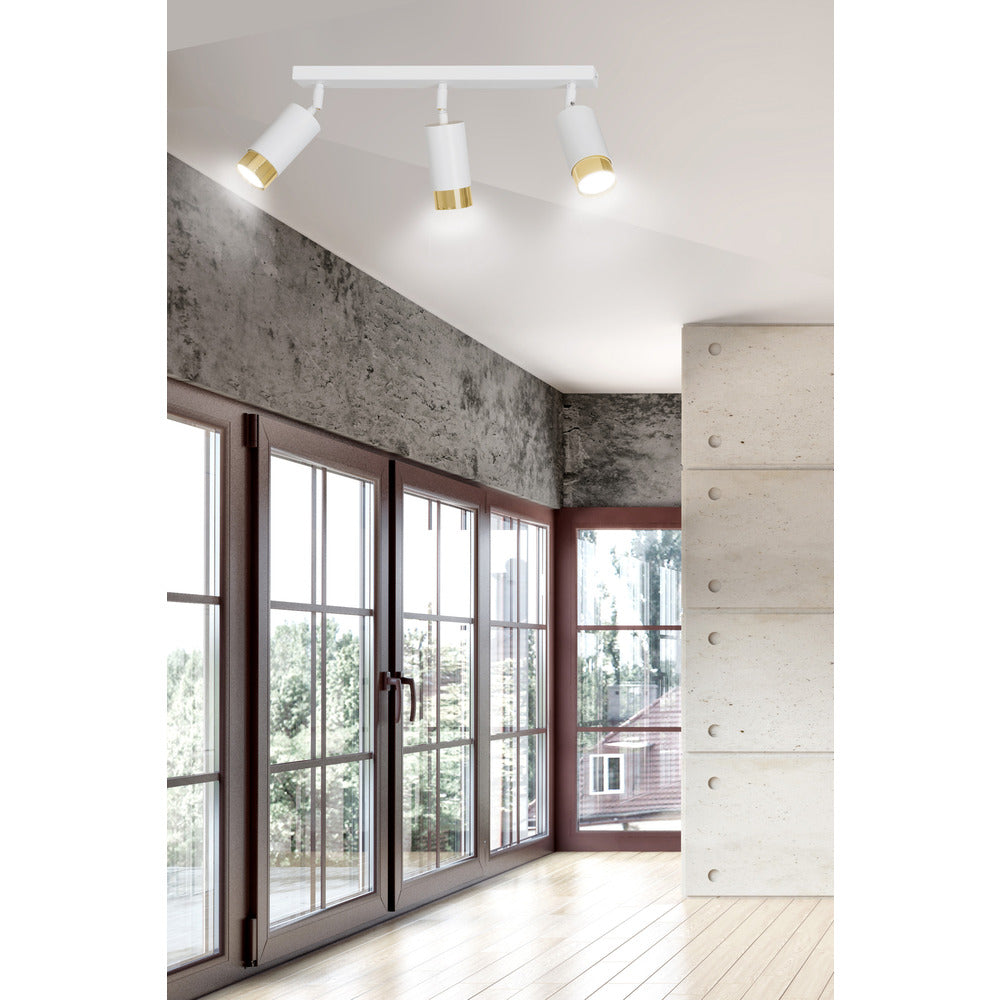 Emibig Hiro 3 White/Gold Chandelier