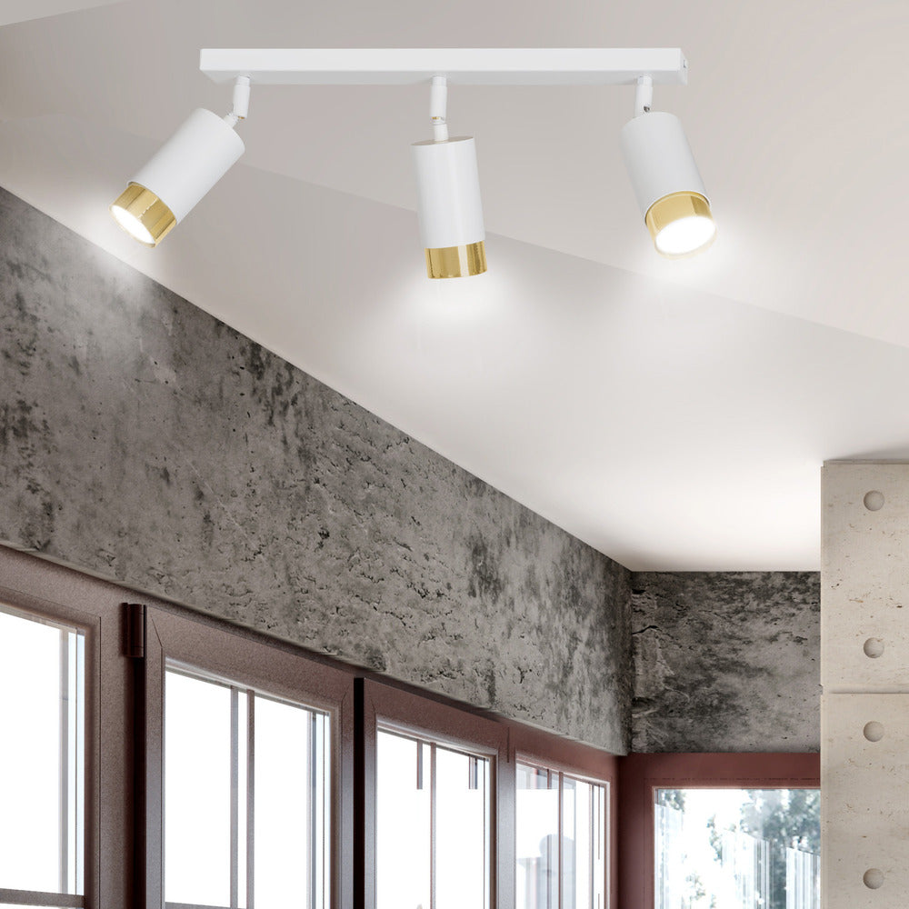 Emibig Hiro 3 White/Gold Chandelier