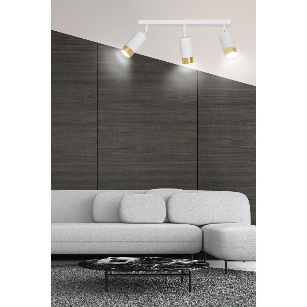 Emibig Hiro 3 White/Gold Chandelier