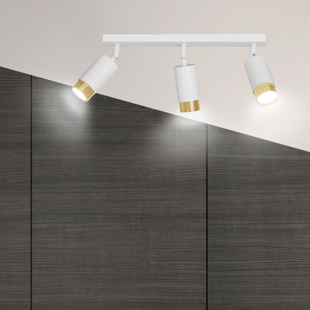 Emibig Hiro 3 White/Gold Chandelier