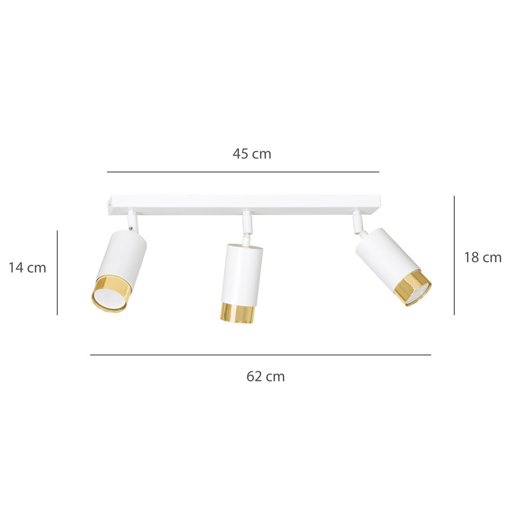 Emibig Hiro 3 White/Gold Chandelier