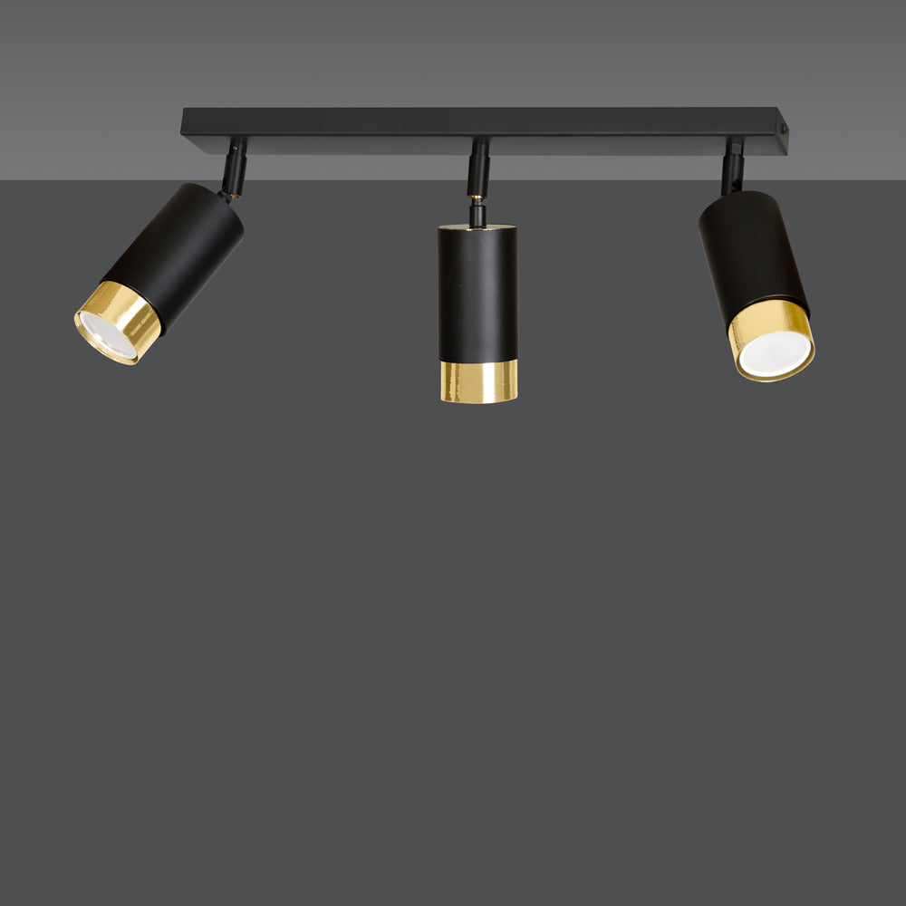 Emibig Hiro 3 Black/Gold Chandelier
