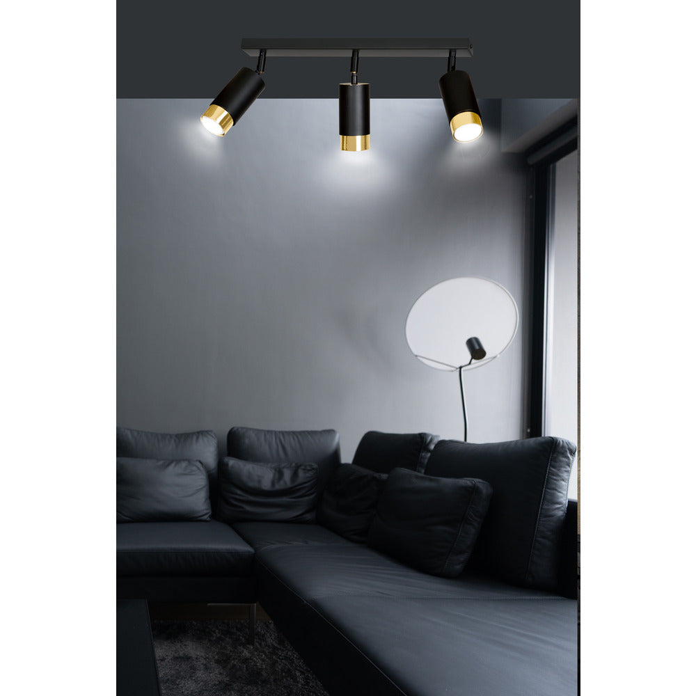 Emibig Hiro 3 Black/Gold Chandelier