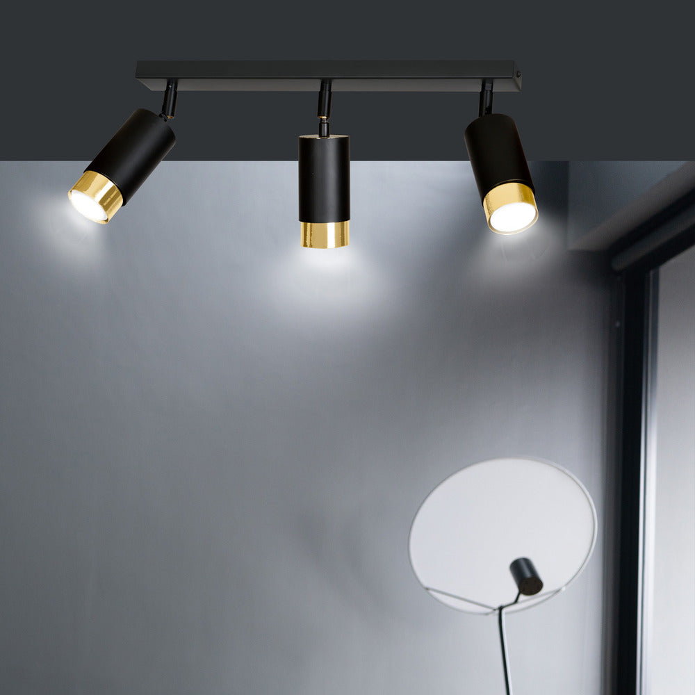 Emibig Hiro 3 Black/Gold Chandelier