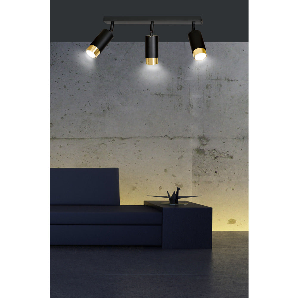 Emibig Hiro 3 Black/Gold Chandelier