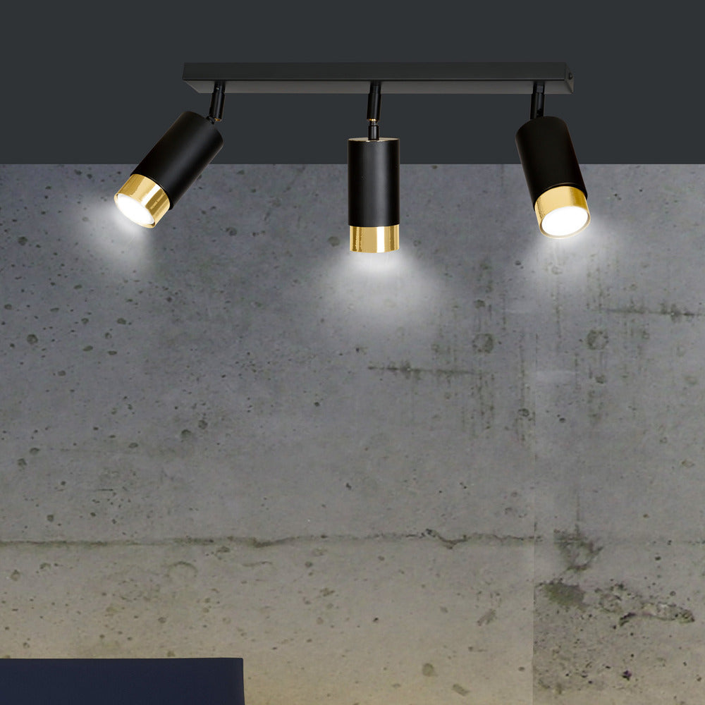 Emibig Hiro 3 Black/Gold Chandelier