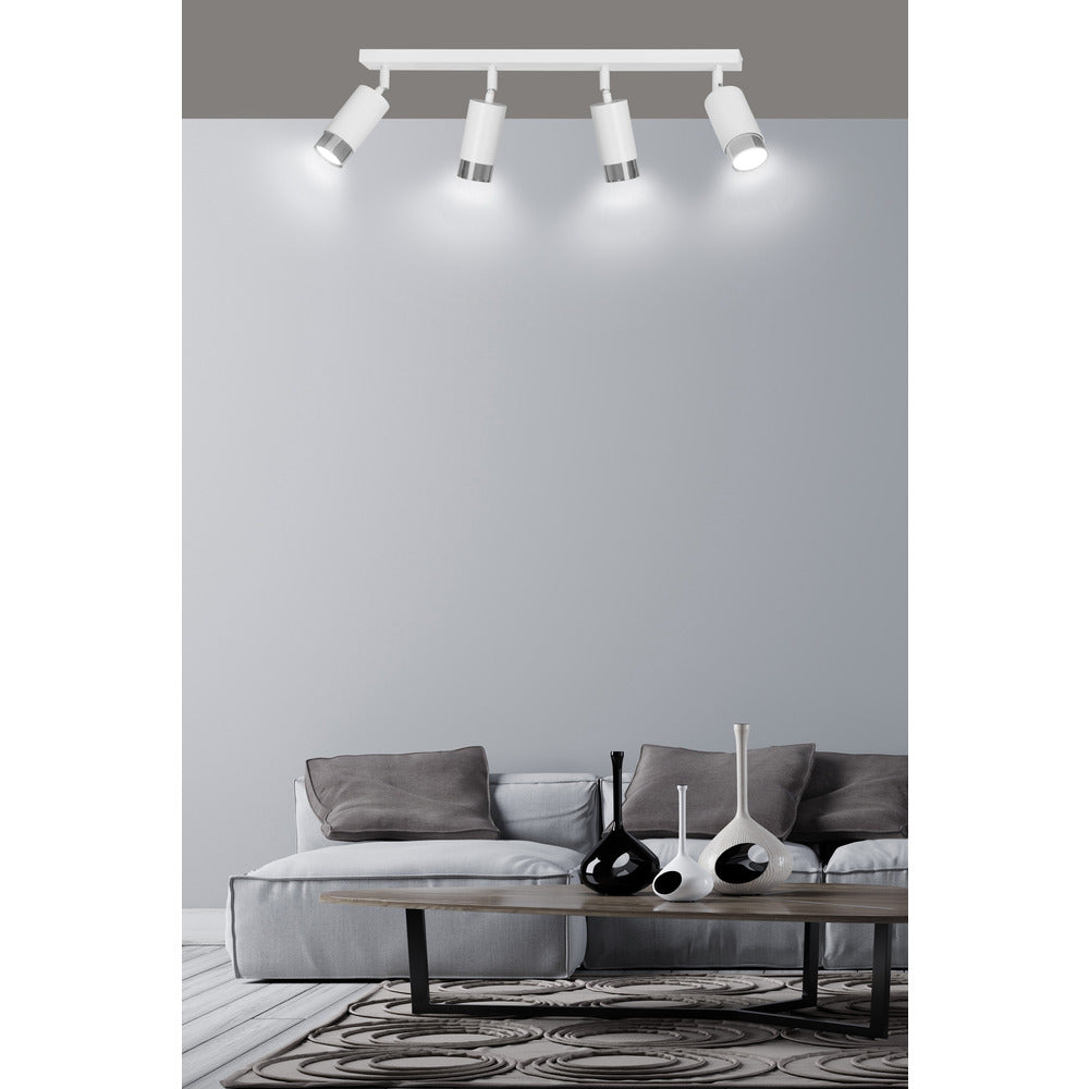 Emibig Hiro 4 White/Chrome Pendant