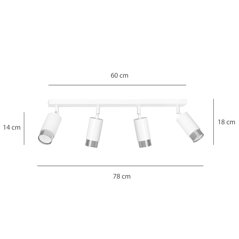 Emibig Hiro 4 White/Chrome Pendant