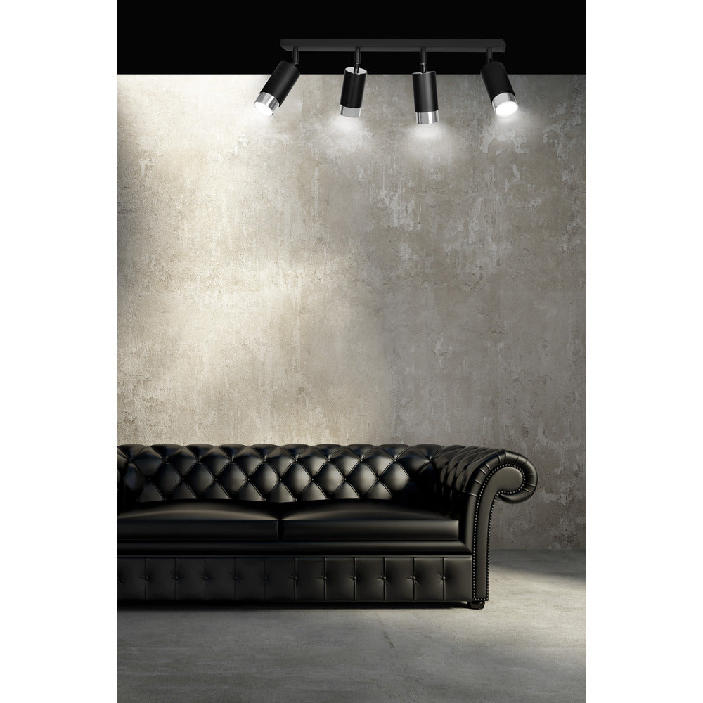 Люстра Emibig Hiro 4 черна/хром
