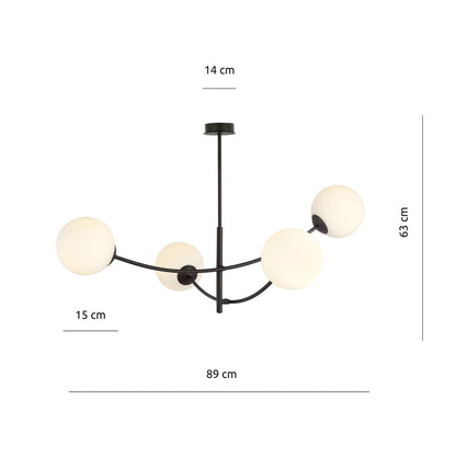 Emibig Hunter 4 Black/White Chandelier