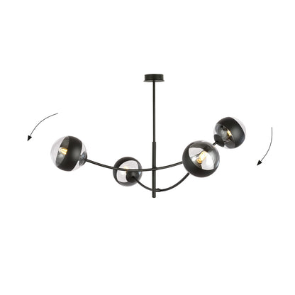 Emibig Hunter 4 Black/Transparent Chandelier