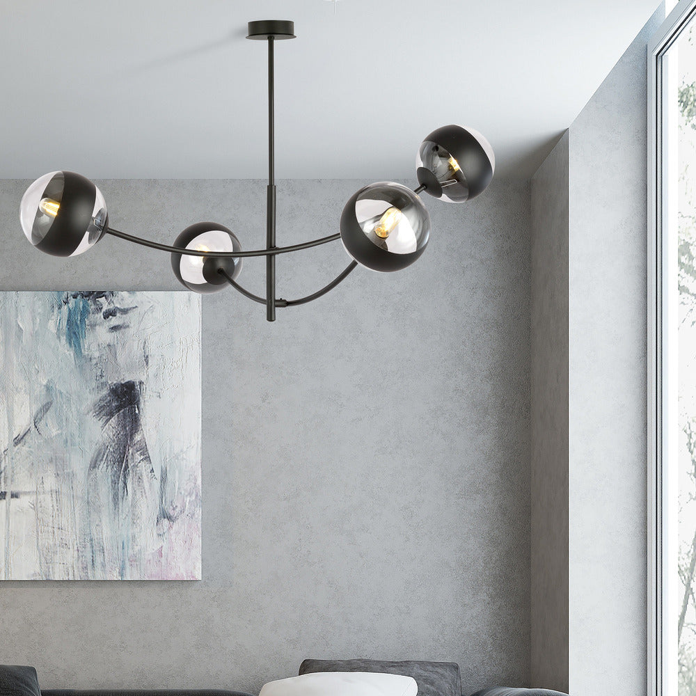 Emibig Hunter 4 Black/Transparent Chandelier