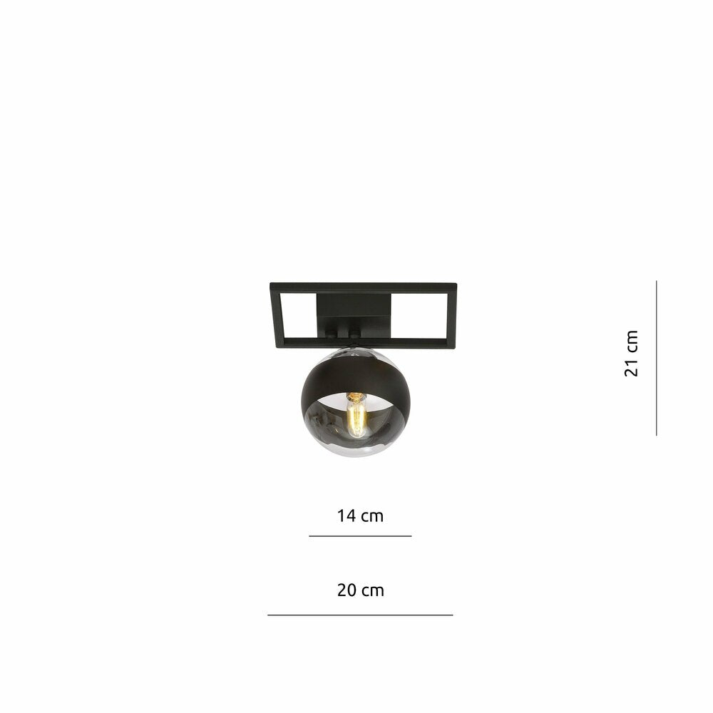 Emibig Imago 1E Black/Transparent Chandelier