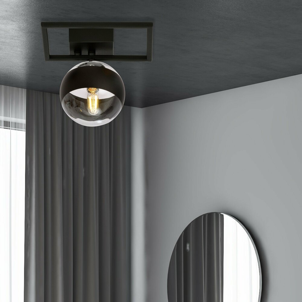 Emibig Imago 1E Black/Transparent Chandelier