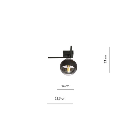 Emibig Imago 1G Black/Transparent Chandelier