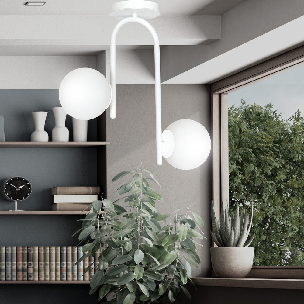 Emibig Kalf 2 White Chandelier