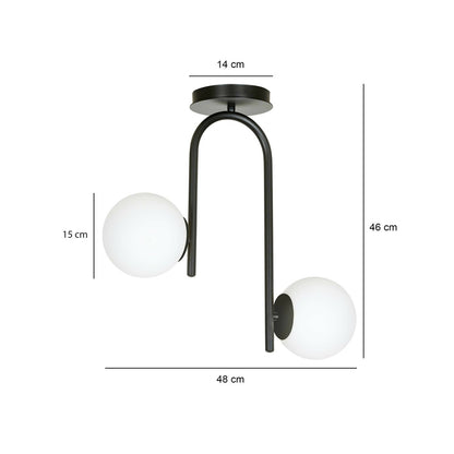 Emibig Kalf 2 Black/White Chandelier