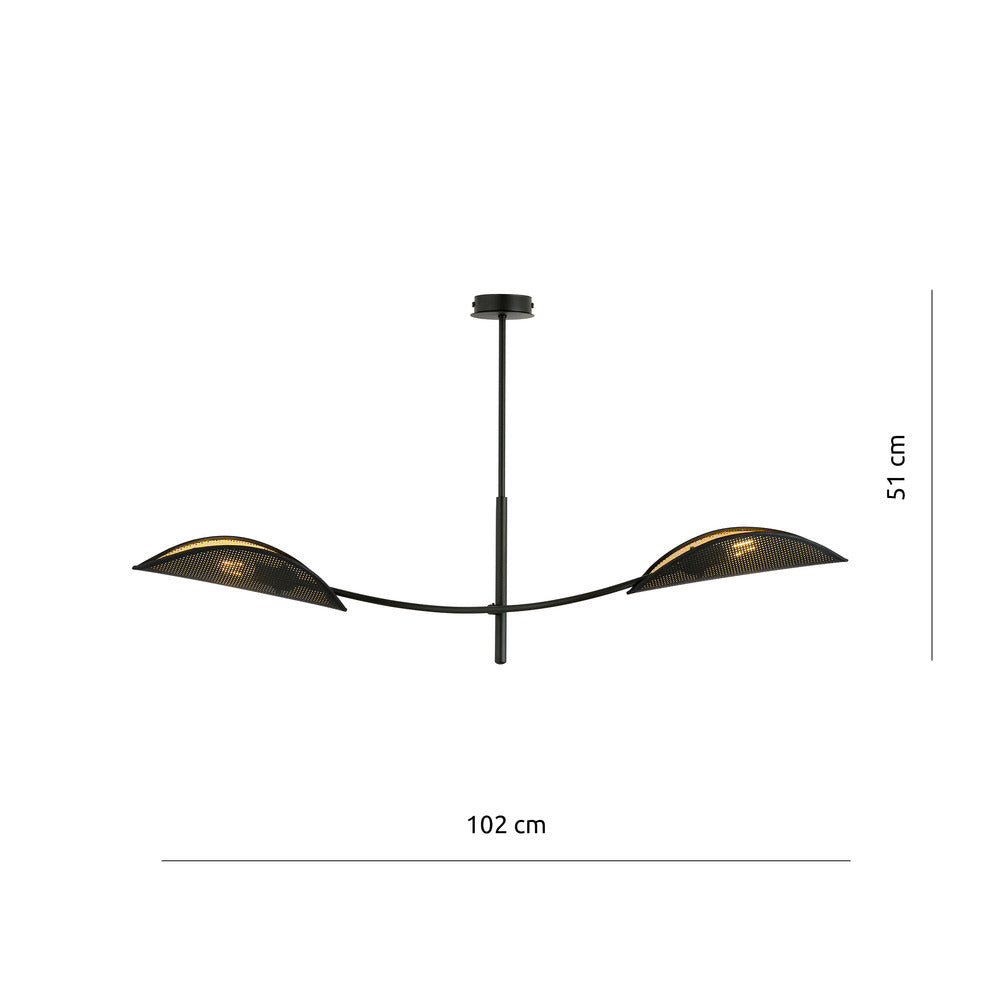 Emibig Lotus 2 Chandelier Black/Gold