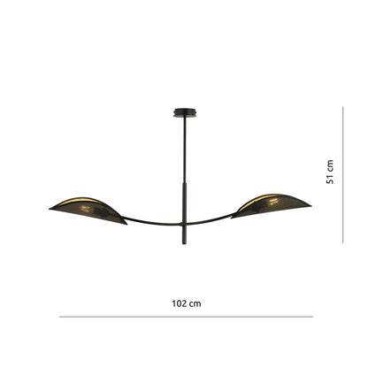 Emibig Lotus 2 Chandelier Black/Gold