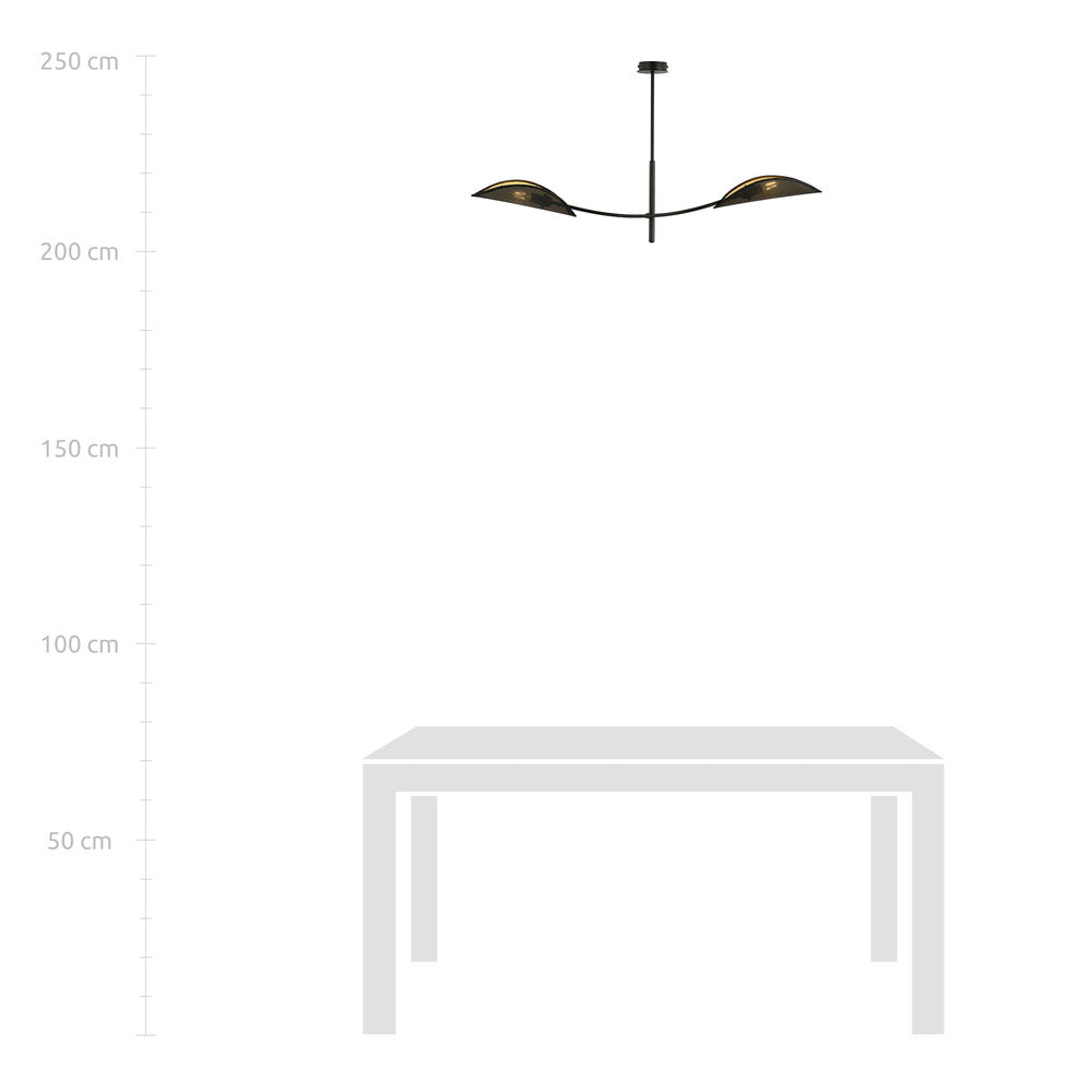 Emibig Lotus 2 Chandelier Black/Gold