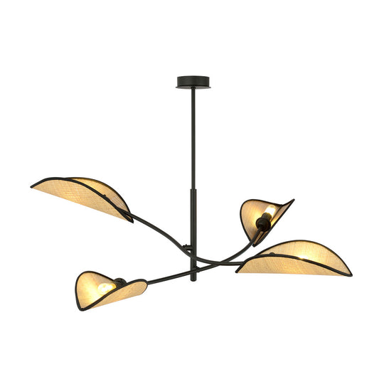 Emibig Lotus 4 Chandelier Black/Rattan