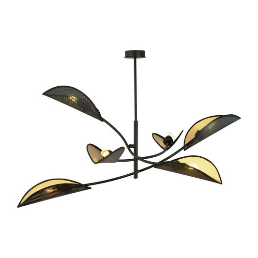 Emibig Lotus 6 Chandelier Black/Gold