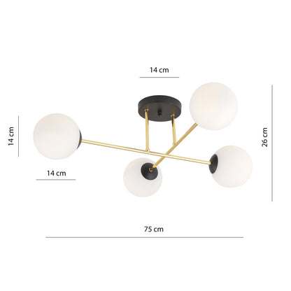 Emibig Magnum 4 Black/White Chandelier