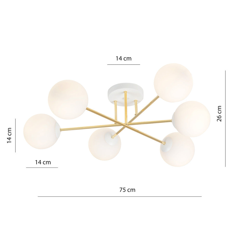 Emibig Magnum 6 White Chandelier