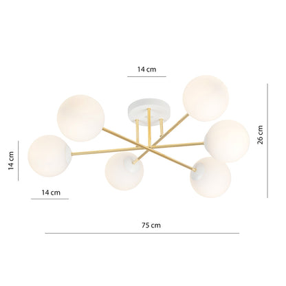 Emibig Magnum 6 White Chandelier