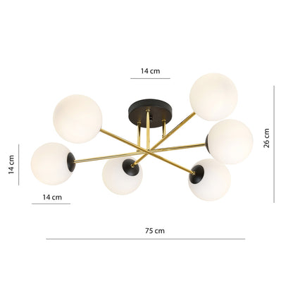 Emibig Magnum 6 Black/White Chandelier