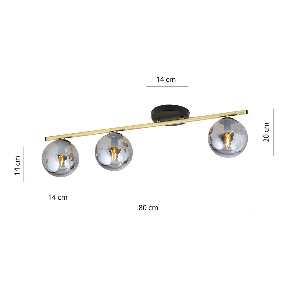 Emibig Monza 3 Black/Graphite Chandelier