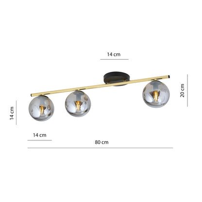 Emibig Monza 3 Black/Graphite Chandelier