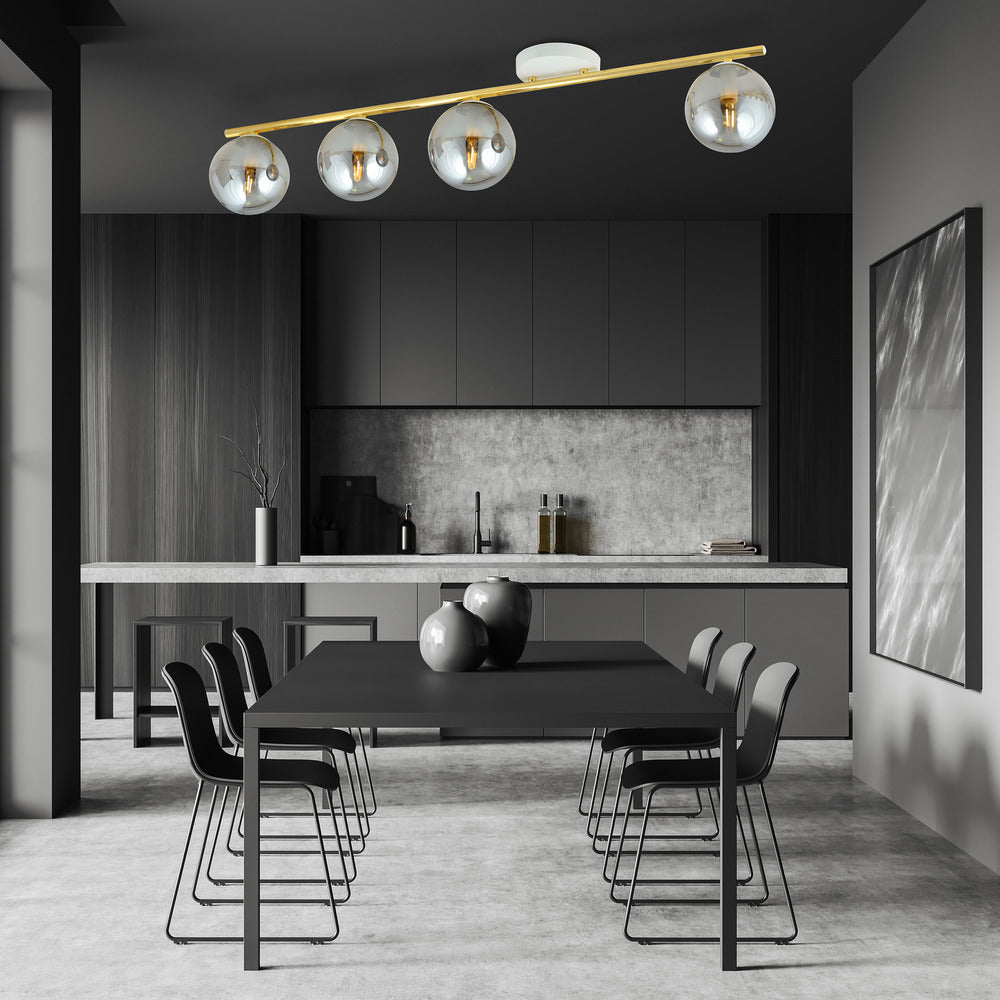 Emibig Monza 4 White/Graphite Chandelier