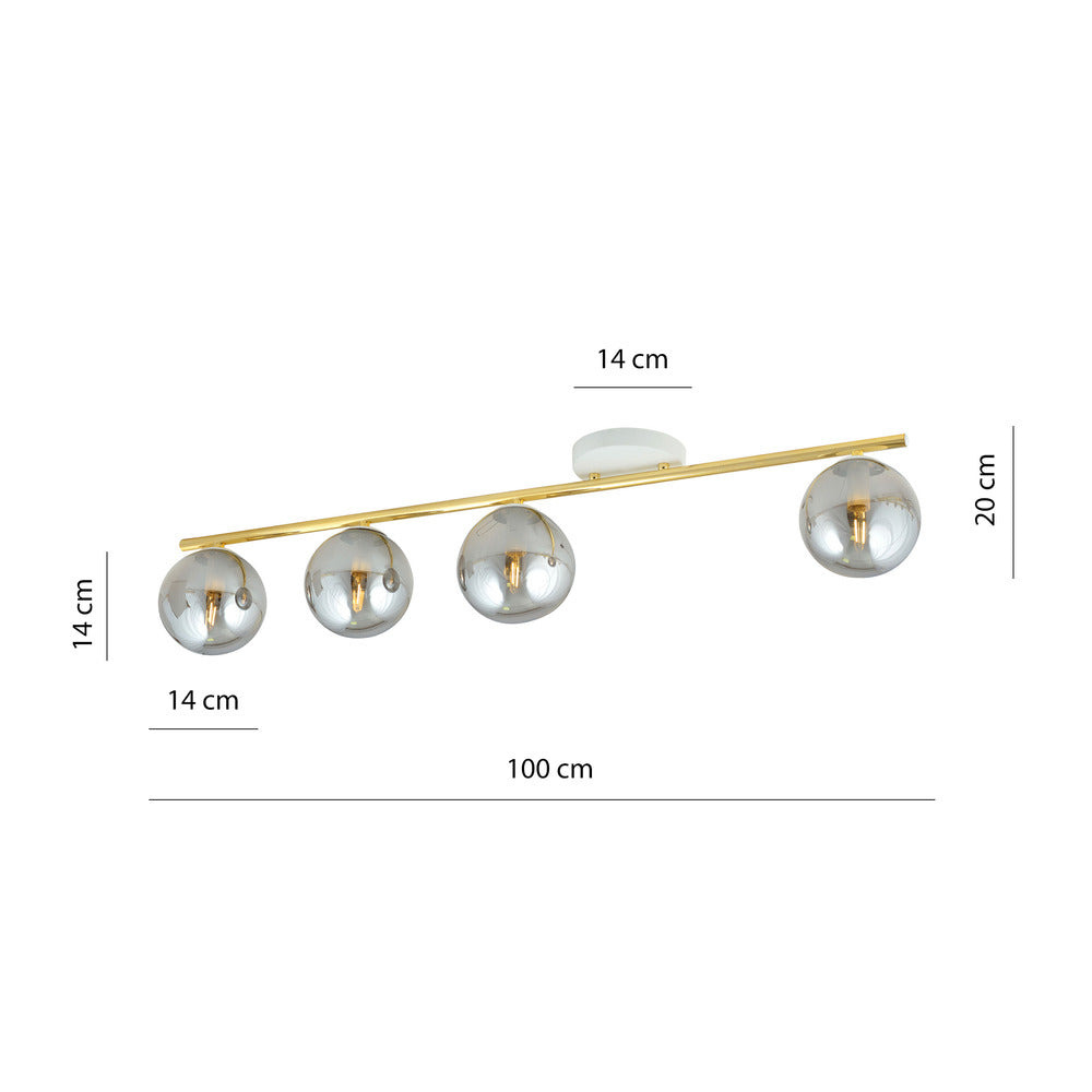 Emibig Monza 4 White/Graphite Chandelier