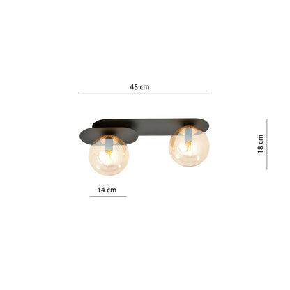 Emibig Plaza 2 Black/Gold Pendant
