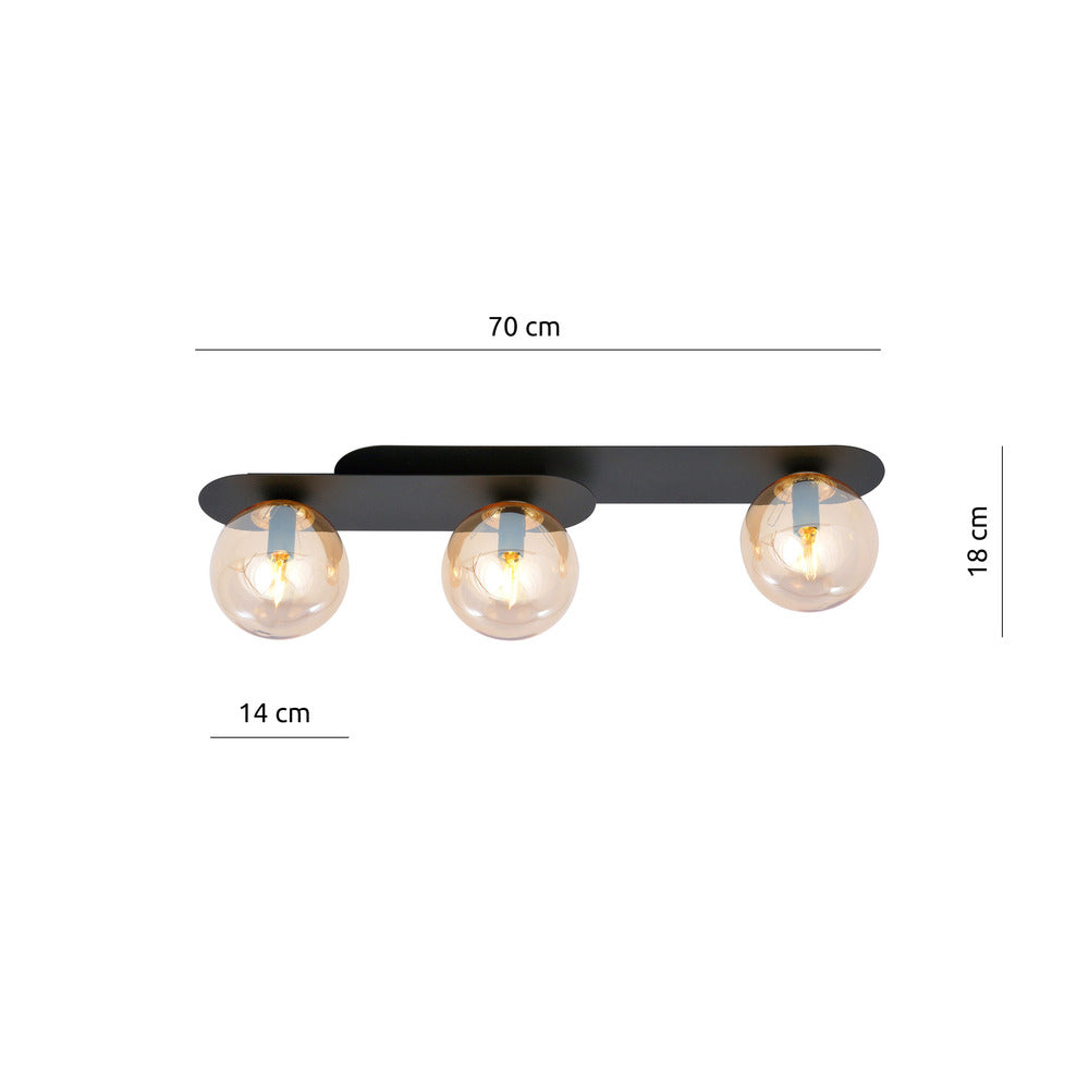 Emibig Plaza 3 Black/Gold Pendant