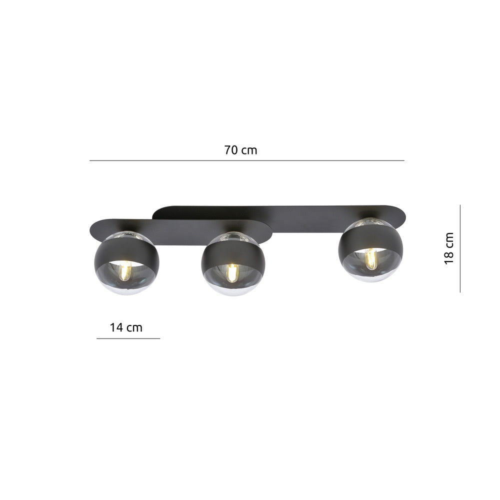 Emibig Plaza 3 Black/Transparent Pendant