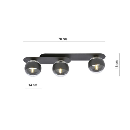 Emibig Plaza 3 Black/Transparent Pendant