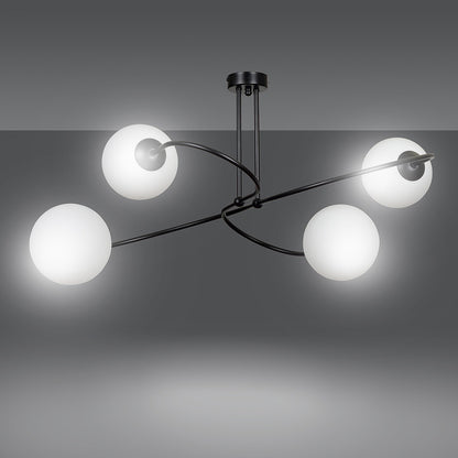 Emibig Selbi 4 Chandelier Black/White