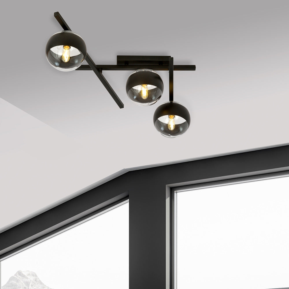 Emibig Smart 3 Chandelier Black/Transparent