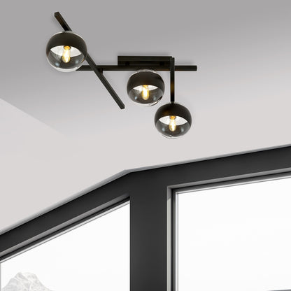 Emibig Smart 3 Chandelier Black/Transparent