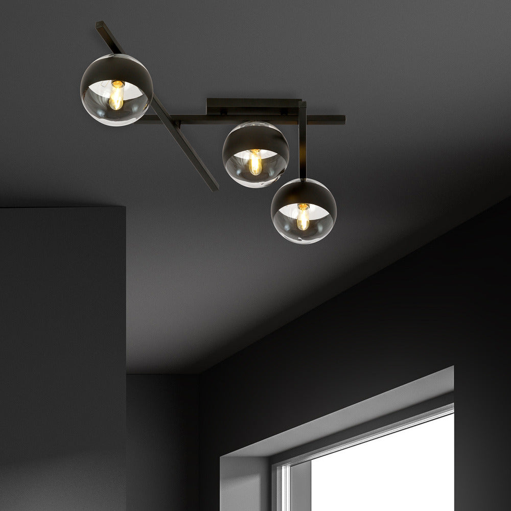 Emibig Smart 3 Chandelier Black/Transparent