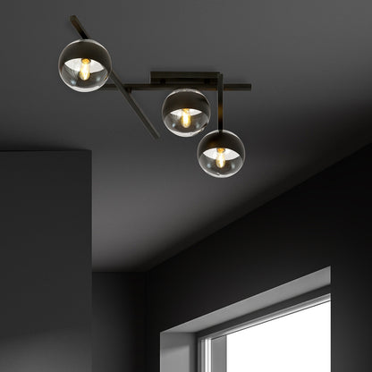 Emibig Smart 3 Chandelier Black/Transparent