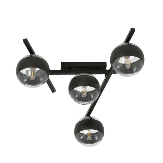 Emibig Smart 4 Chandelier Black/Transparent