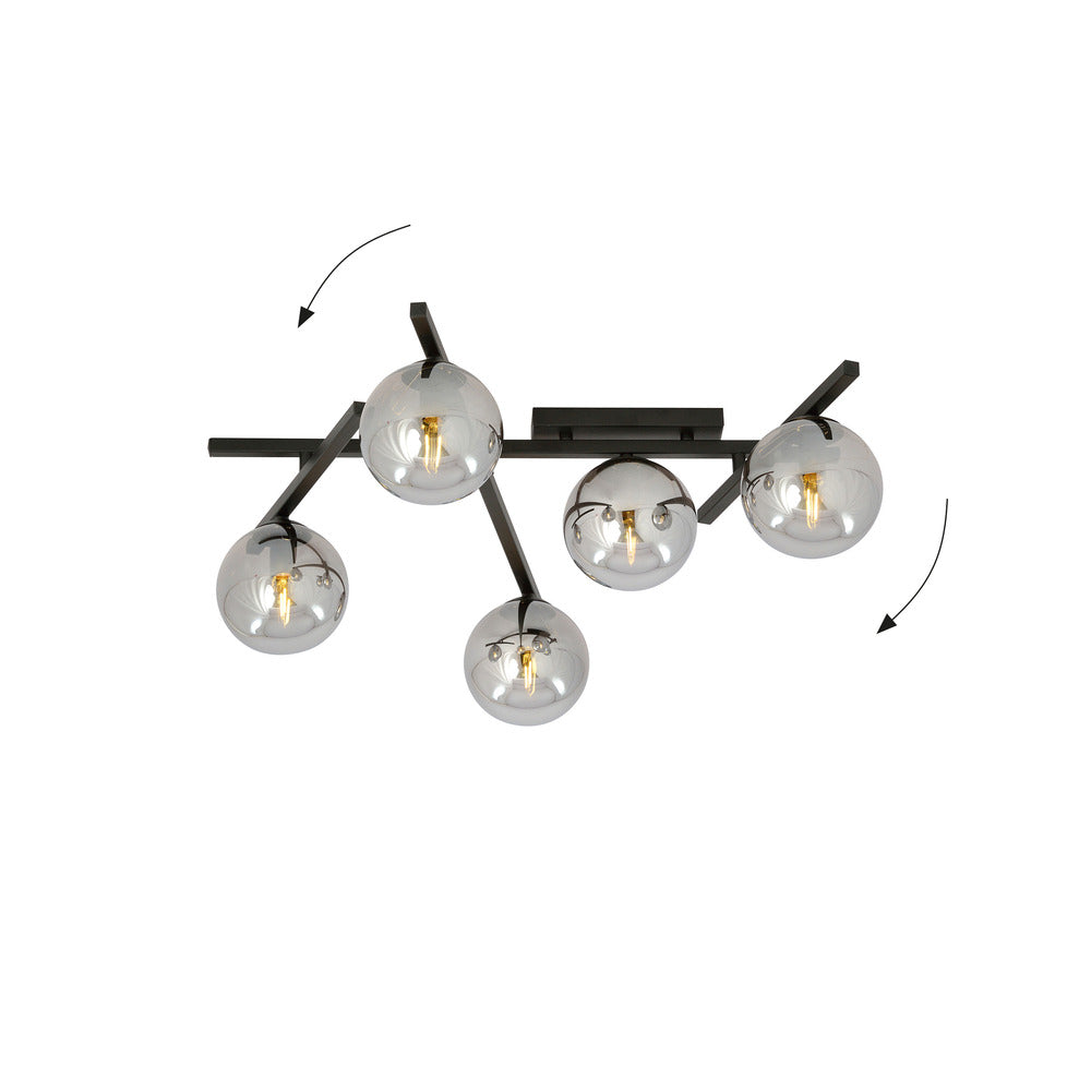 Emibig Smart 5 Black/Graphite Chandelier