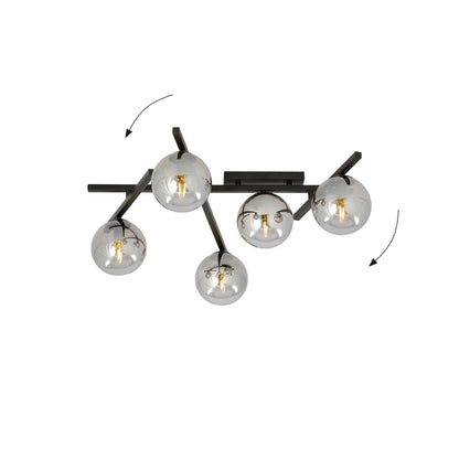 Emibig Smart 5 Black/Graphite Chandelier